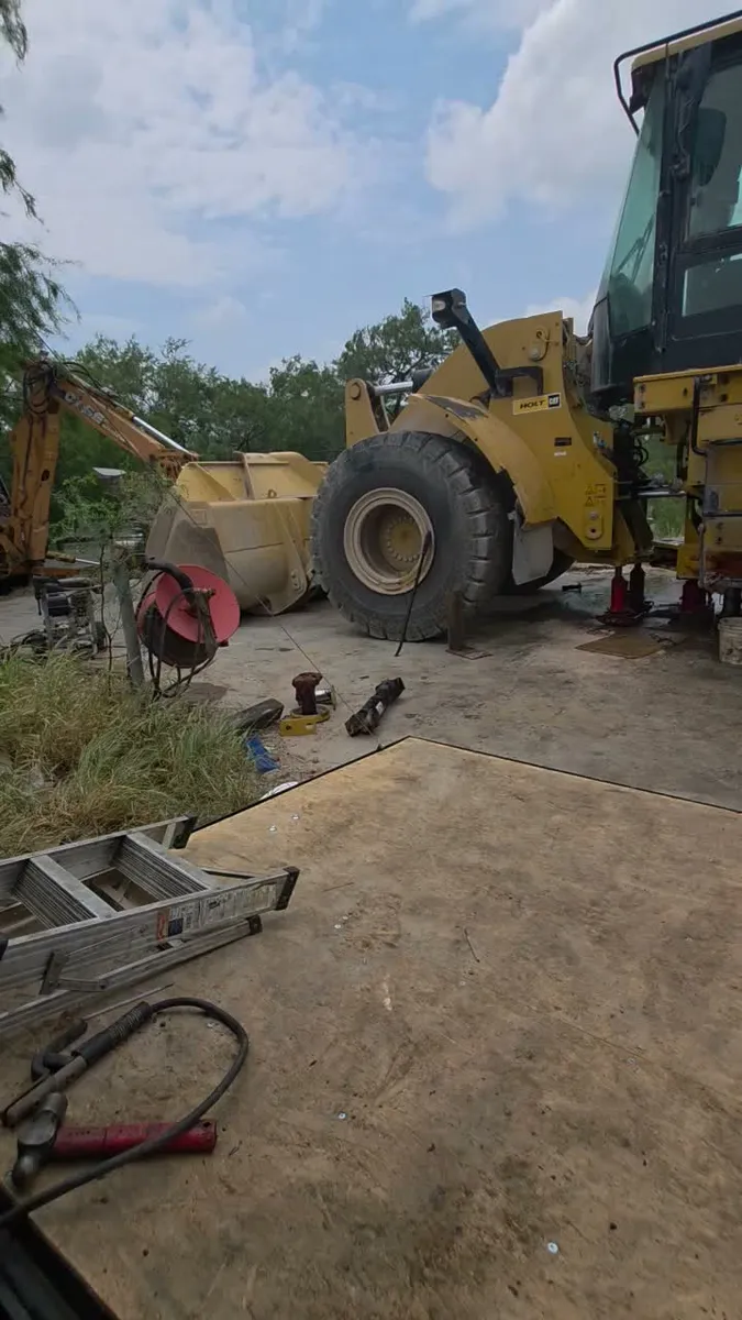 Heavy equipment service in the yard