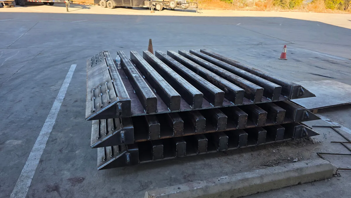 Grizzly bars fabricated for an aggregate plant
